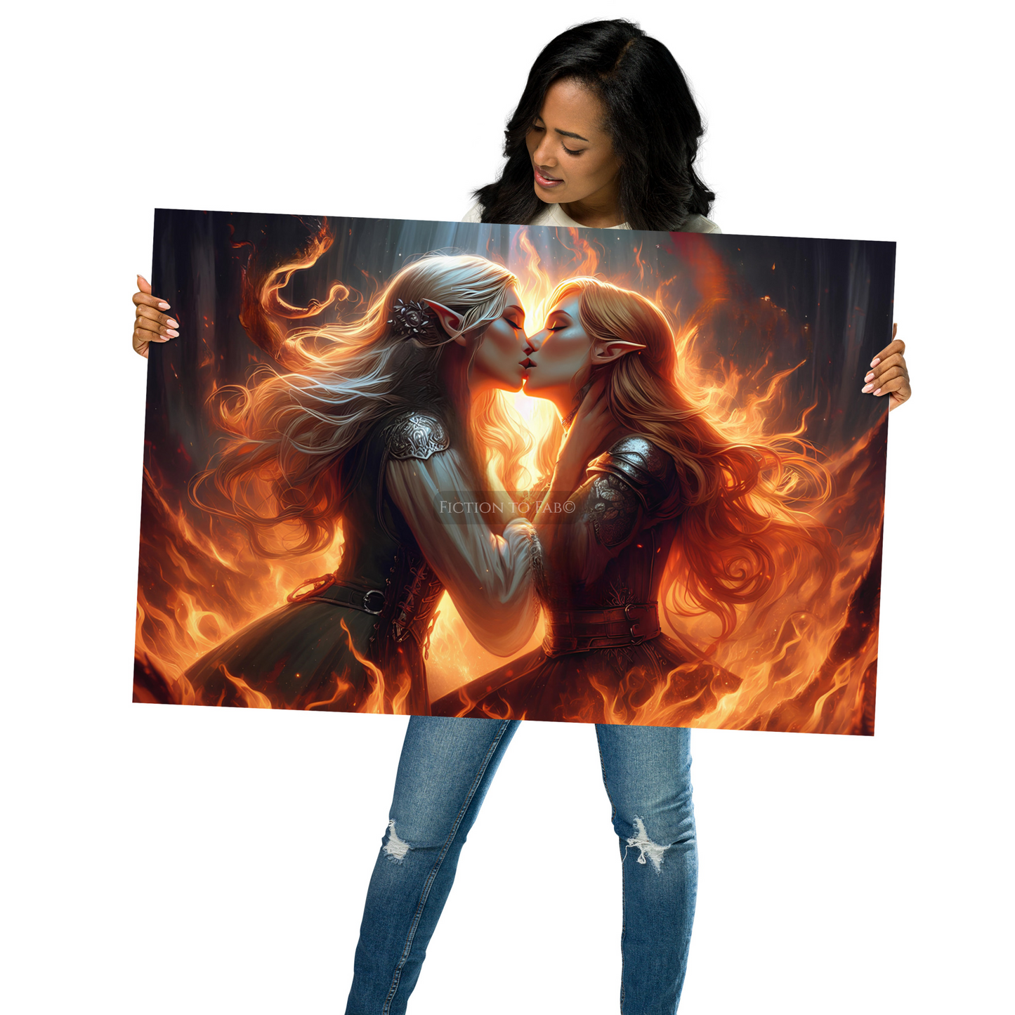 "Burning Love: Elven Passion Poster"